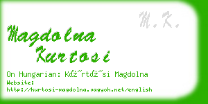 magdolna kurtosi business card